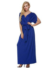 4XL Big Size Dress Elegant Women Long wrap Dresses Summer Dresses