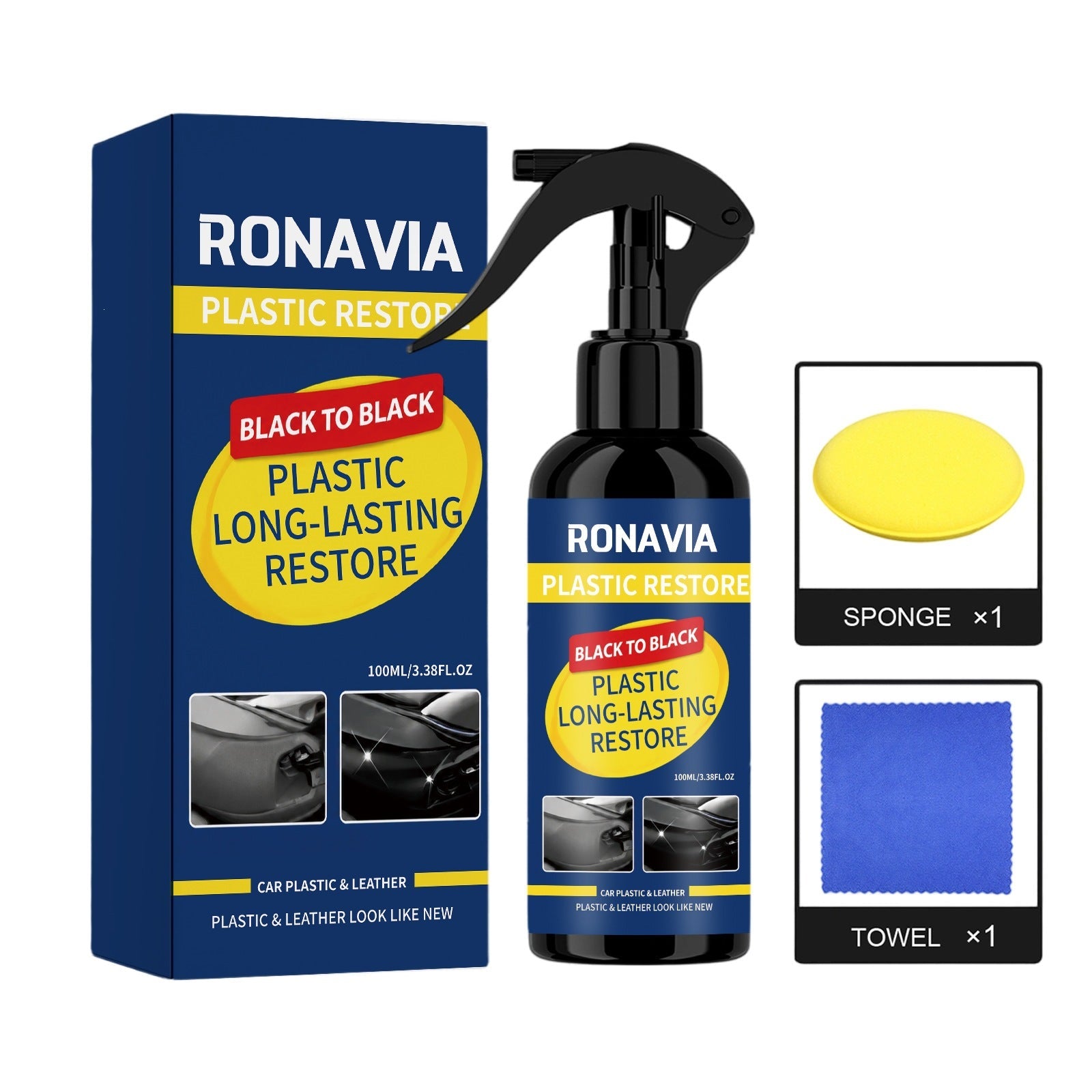 Automotive Plastic Repair Agent – Silicone-Based Interior Restorer for Car Trim & Dashboard | Canada & USA