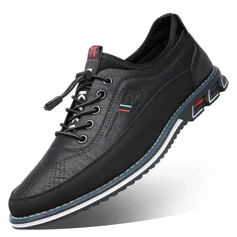 Men's Genuine Leather Casual Comfort Dress Shoes – Waterproof Non-Slip Buckle Strap EU 38–53