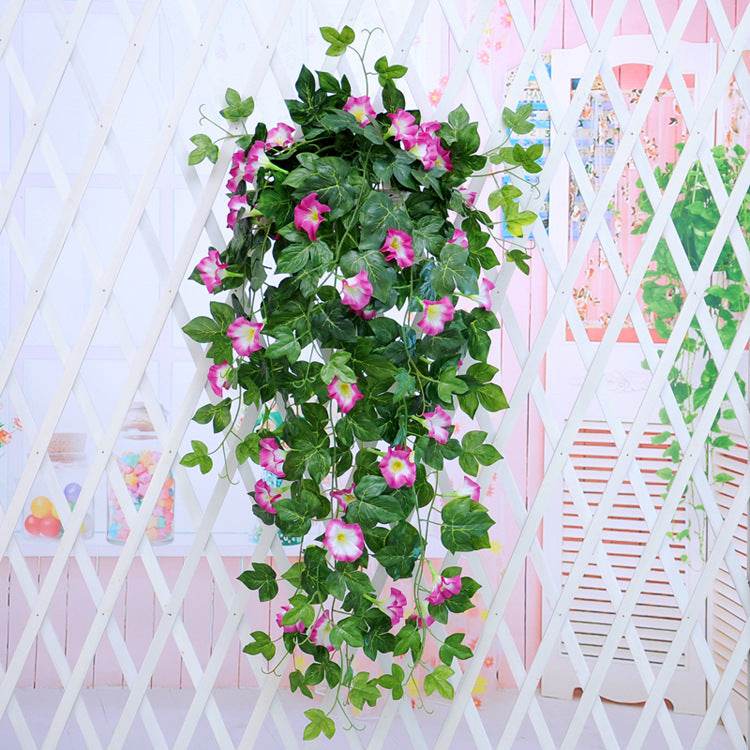 Simulation Plant Morning Glory Ratten For Wall Hanging Decoration Garlands