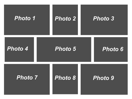 32″X24″ Collage Canvas Photo All Occasions 9 blocks