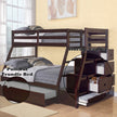 Mojo Twin/Full Bunk Loft Bed W/Trundle & Storage - Espresso