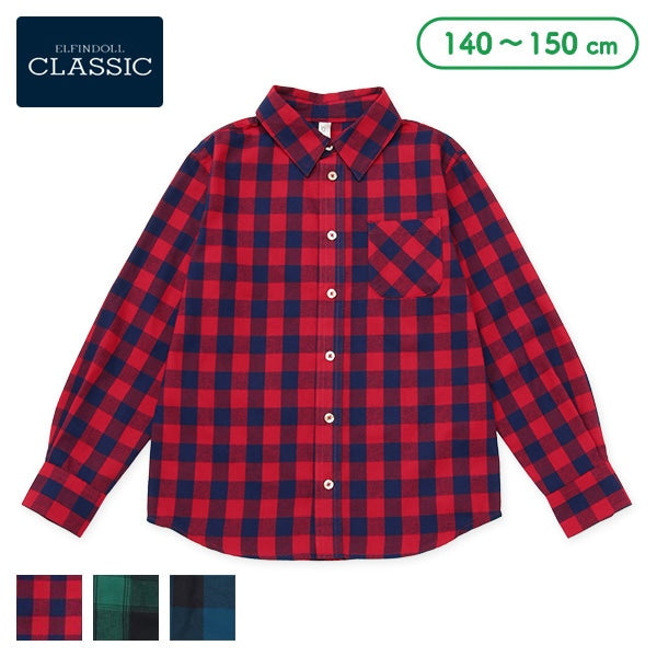 西松屋 ELFINDOLL CLASSIC ビエラチェック柄長袖シャツ 正規品