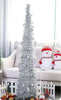 Artificial Tinsel Up Christmas Tree With Stand Gorgeous Collapsible Artificial Christmas Tree For Christmas Decorations