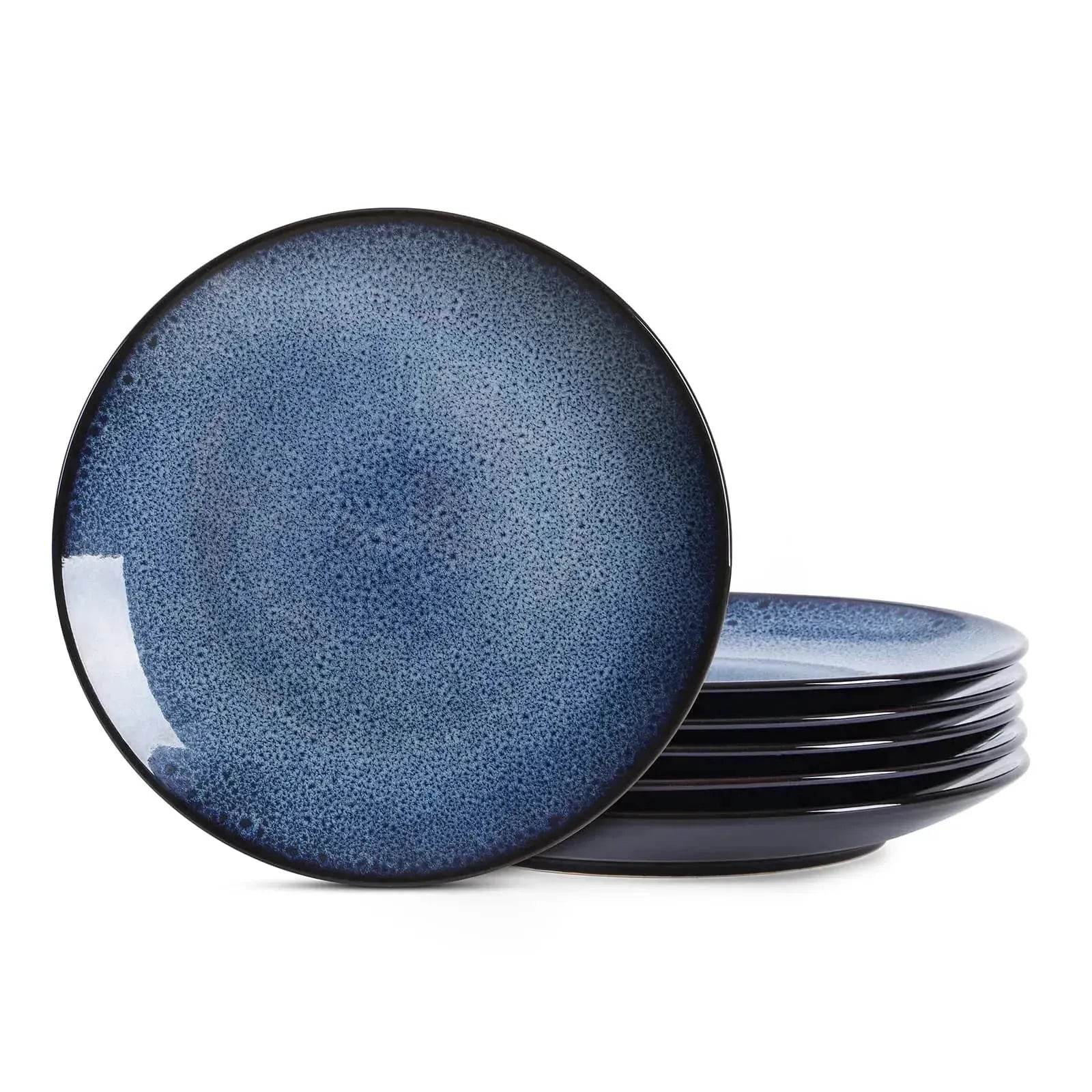 Buy 6pcs Flat Ceramic Dinner Plates