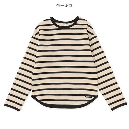 西松屋 ELFINDOLL 裏起毛ニットソーボーダートレーナー 正規品