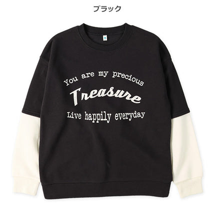 西松屋 ELFINDOLL 裏起毛袖レイヤード風トレーナー 正規品