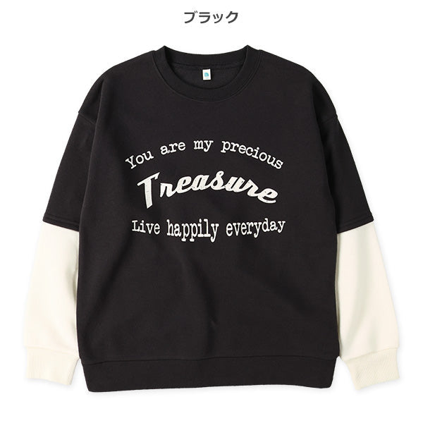 西松屋 ELFINDOLL 裏起毛袖レイヤード風トレーナー 正規品