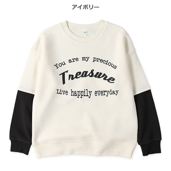 西松屋 ELFINDOLL 裏起毛袖レイヤード風トレーナー 正規品