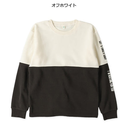 西松屋 ELFINDOLL 裏起毛切り替え袖ロゴトレーナー 正規品