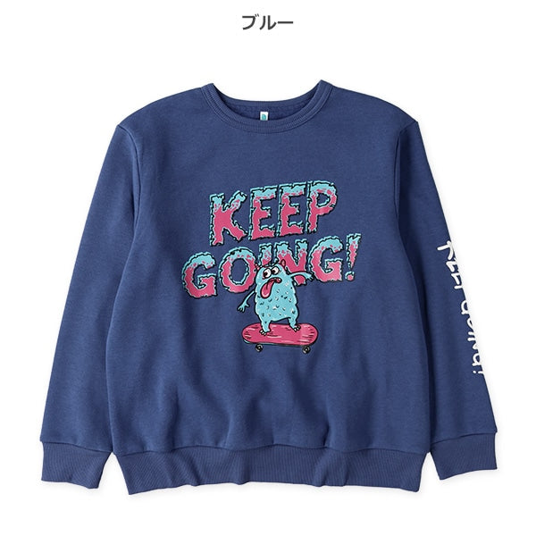 西松屋 ELFINDOLL 裏起毛スケボー袖ロゴプリントトレーナー 正規品