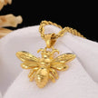 Titanium Steel Bee Necklace Stainless Steel gold