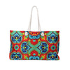 Colorful Kaleidoscope Pattern Weekender Bag | Bright Floral Geometric Tote