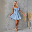 Women's Fashion Casual Denim Mini flared Dress