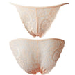 Women's Lace Jacquard Low-Waist Briefs Traceless Hip-Lifting Hollow Floral