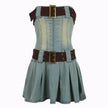 Women's Fashion Strapless Tube Top Mini Denim Club Dress