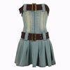 Women's Fashion Strapless Tube Top Mini Denim Club Dress
