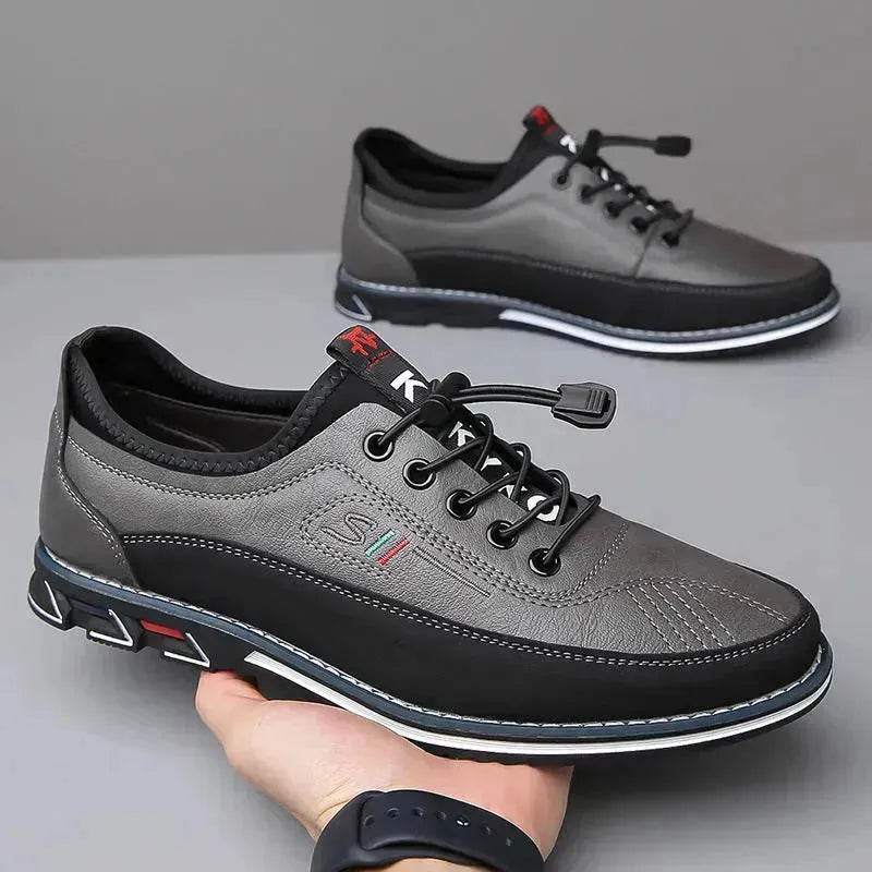 Men's Genuine Leather Casual Comfort Dress Shoes – Waterproof Non-Slip Buckle Strap EU 38–53