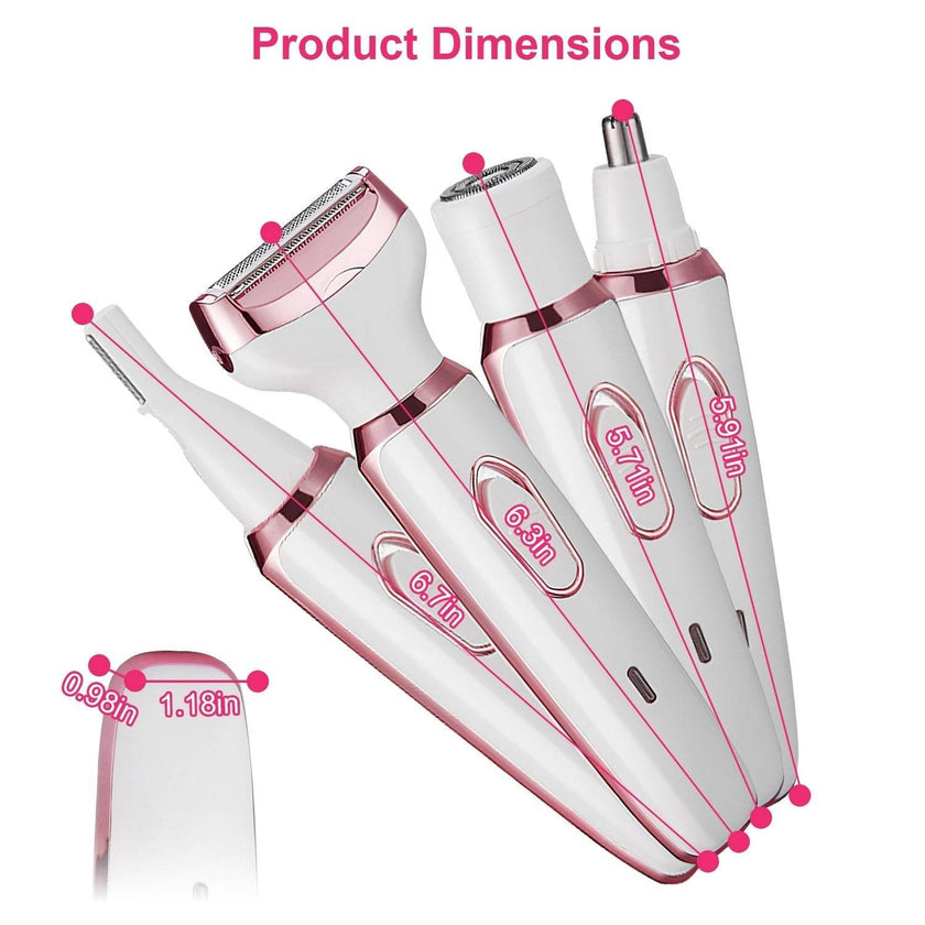4 in 1 Painless Women Electric Hair Shaver trimmer for women