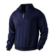 Casual Autumn Winter Half Zip Stand Collar Pullover Sweater top  Men