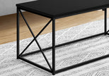 Table de salon blanc / metal noir