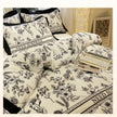 Thick Hepburn Black Lace Brushed Washed Cotton Duvet Insert Warm