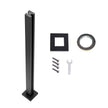 Thickness Tempered Glass, 304 Stainless Steel Glass Mounting Clamp, Glass Shelf Bracket For Balcony, Garden, Deck, Stair, Black