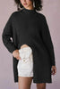 Stylish Cashmere Pullover Front Split Winter Tunic tops for Women