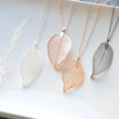 Real leaf necklace