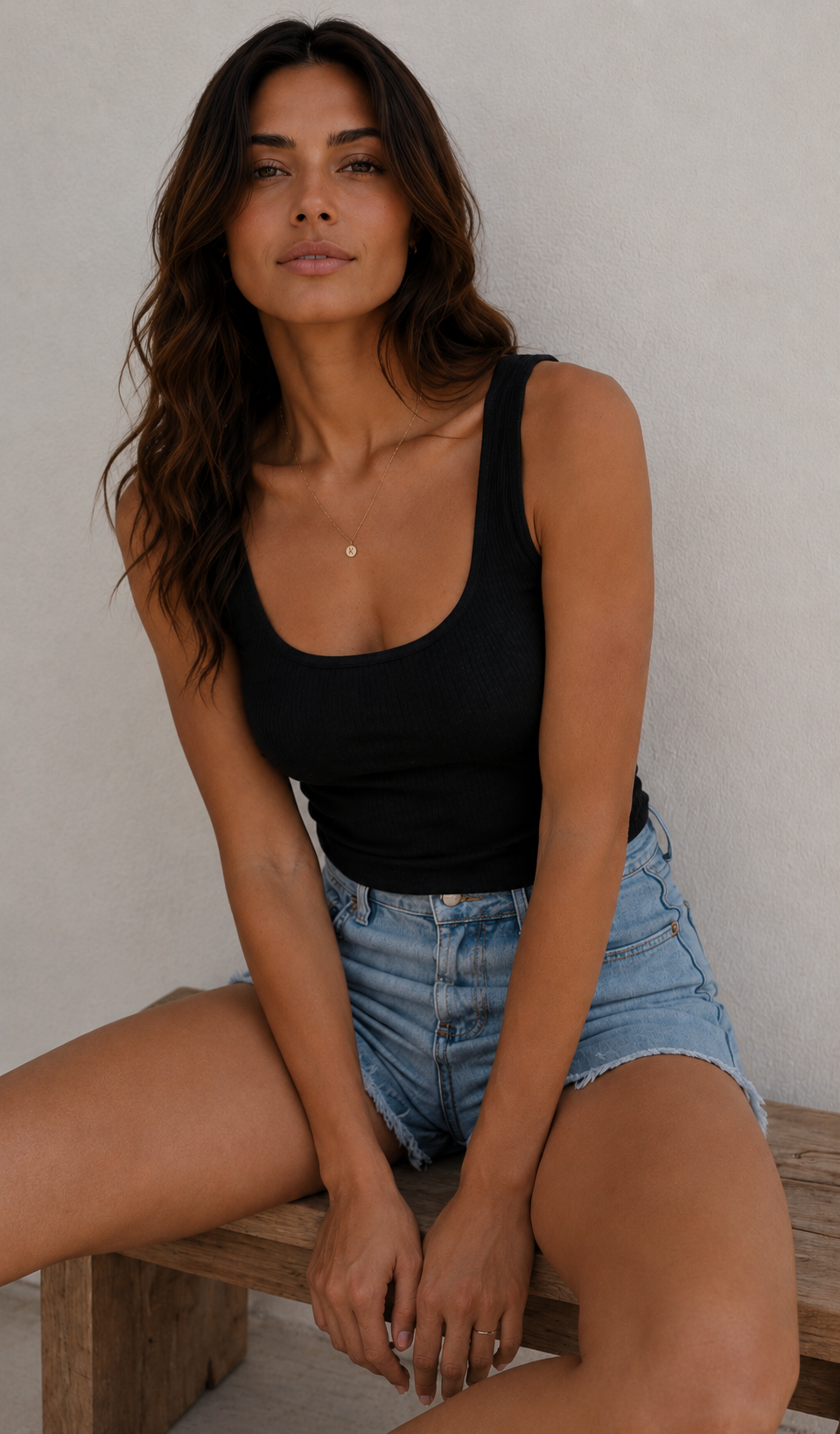 Cami écourtée - Noir