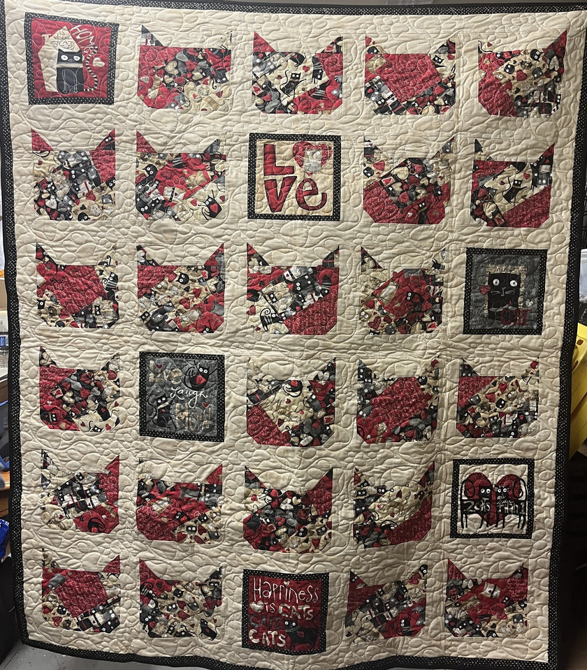 Store Sample- Lap Quilt- Cats