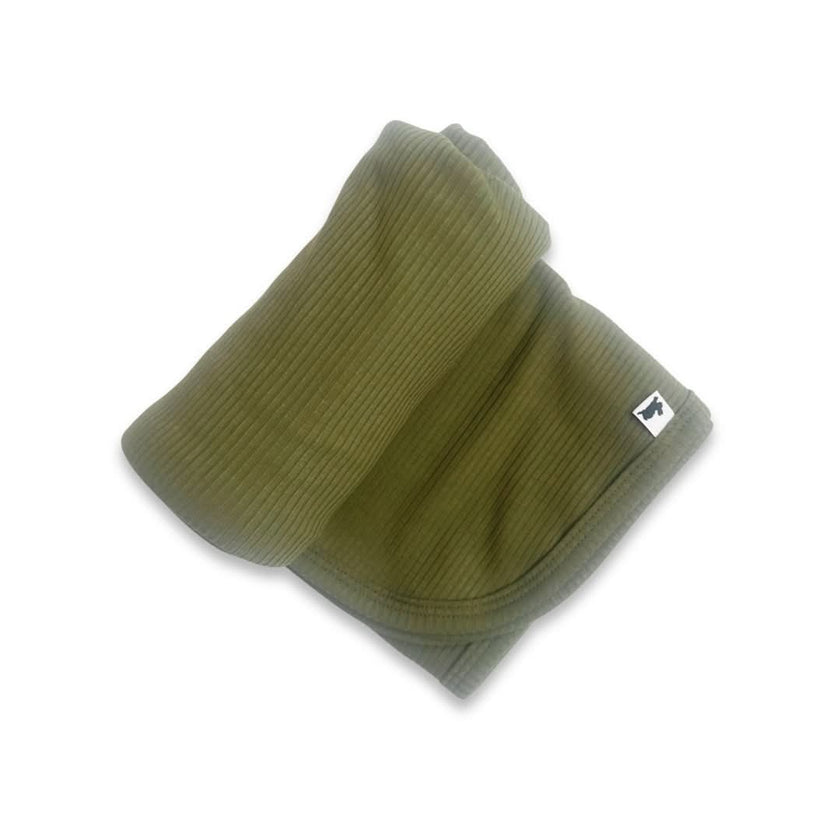 Baby Bamboo Swaddle Blanket | Olive Rib