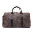 Vintage Canvas Travel Duffel Bag Weekender with Leather Handles Carry On