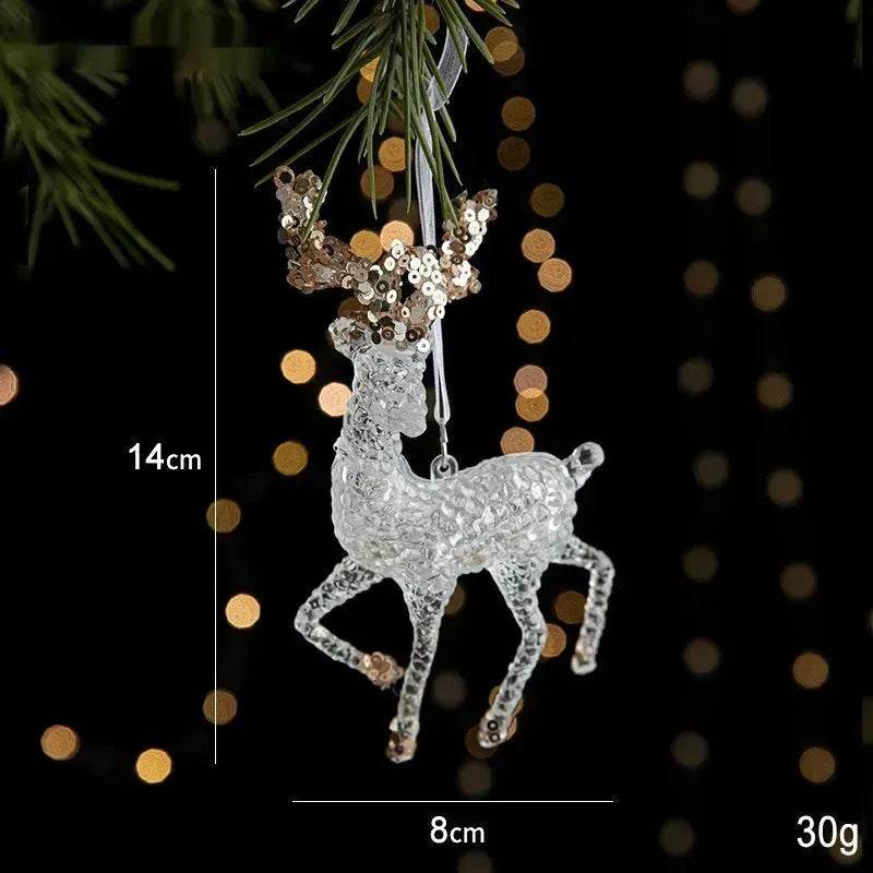 Christmas Decorations Sequins Acrylic Transparent Pendant