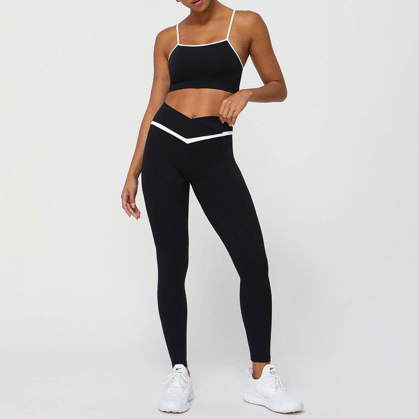 Women's 2-Piece Workout Set – Yoga & Running Outfit (Top + Shorts or Pants)
