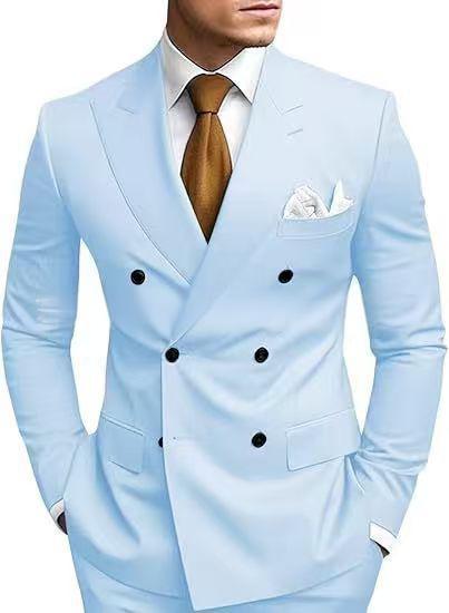 Men's British Slim Fit 2-Piece Suit Set – 17 Colors, Banquet & Wedding Formal Wear | Canada & USA (XS–5XL)