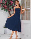 Spring Summer Sleeveless Floral Bohemian Corset flow Slit Midi  Dress