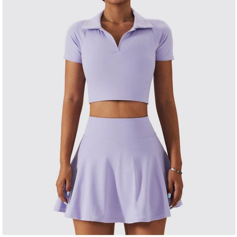 2pcs Tennis Skirt set Sports Skort Workout Exercise Outfit