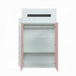 Lilo Twin Bunk/Loft Bed W/Workstation & Wardrobe - White/Pink