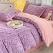 Winter Thickened Milk Fiber Soft Thermal Duvet Cover Bedding Set