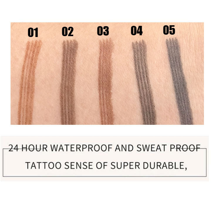 Double-Tip 2-in-1 Eyebrow Pencil & Eyeliner – 4-Fork Liquid Brow + Precision Liner