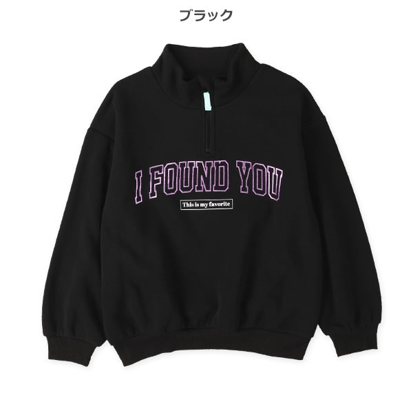 西松屋 ELFINDOLL 裏起毛ロゴハーフジップトレーナー 正規品