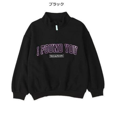 西松屋 ELFINDOLL 裏起毛ロゴハーフジップトレーナー 正規品