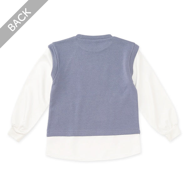 西松屋 ELFINDOLL ふくれジャガードベストレイヤード風長袖Tシャツ 正規品