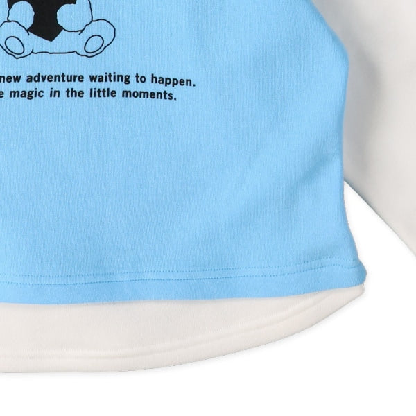 西松屋 裏起毛ベストレイヤード風パーカー 正規品