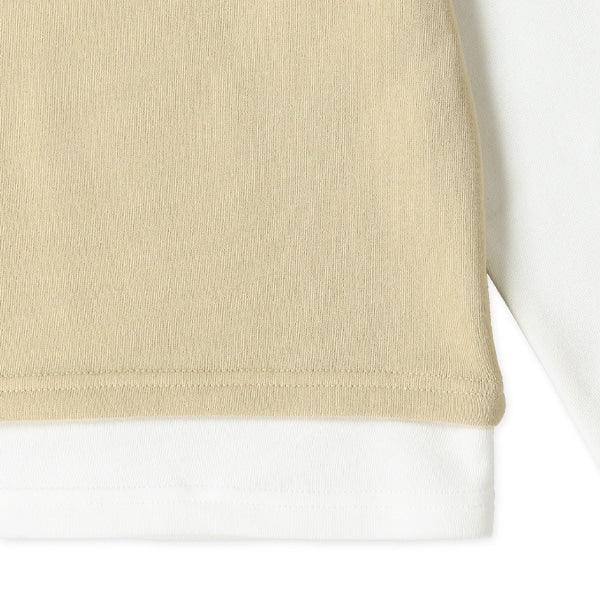 西松屋 裏起毛ベストレイヤード風長袖Tシャツ 正規品