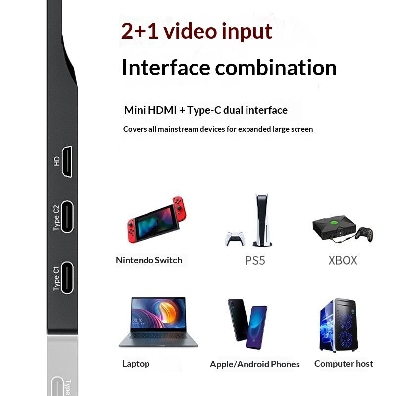 15.6-Inch 1080P Portable Monitor – IPS FHD, HDMI & Type-C, 60Hz