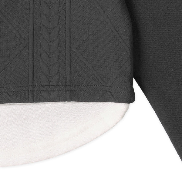 西松屋 裏起毛ジャガード胸ロゴレイヤード風トレーナー 正規品