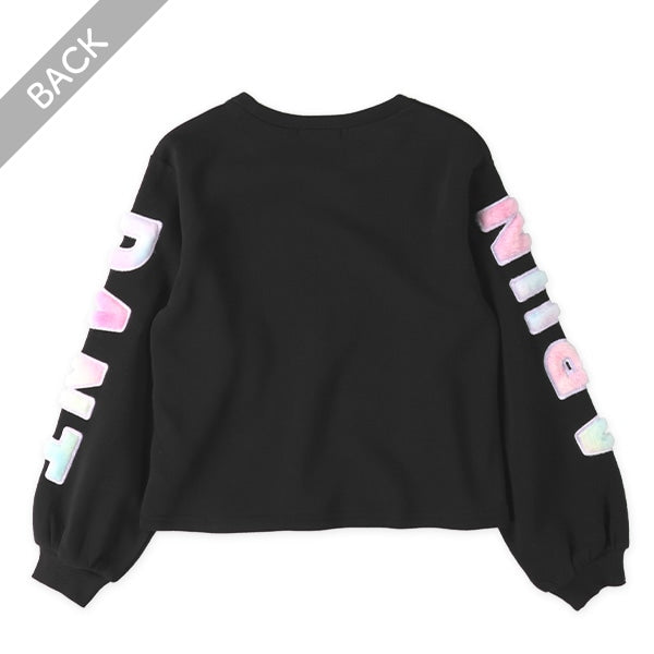 西松屋 裏起毛袖ファーロゴトレーナー 正規品