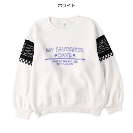 西松屋 ELFINDOLL 裏起毛袖チェッカーフラッグトレーナー 正規品